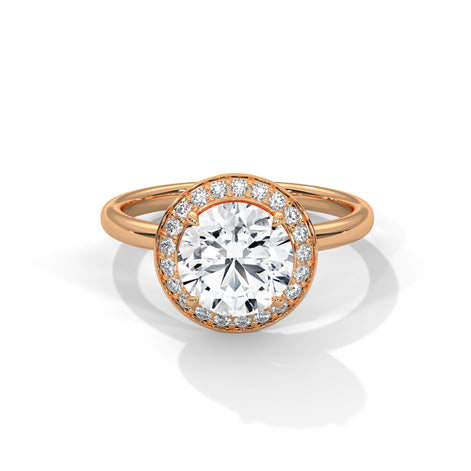 Crown of Light Round Halo Ring