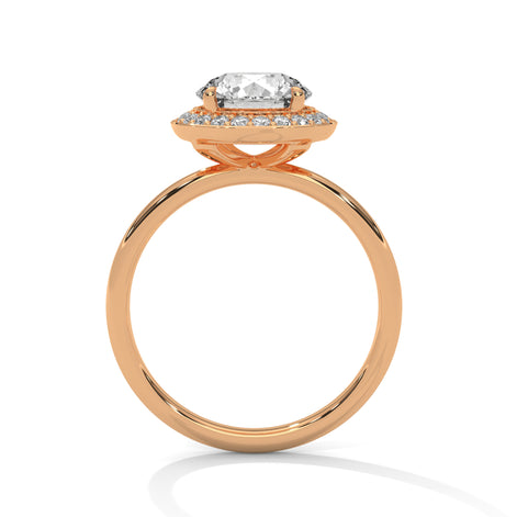 Crown of Light Round Halo Ring