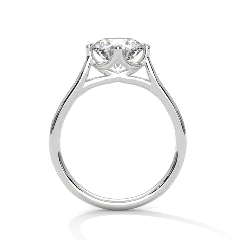 Crown Whisper Solitaire Ring